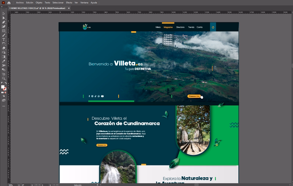 Ejemplo de sitio web con diseño personalizado