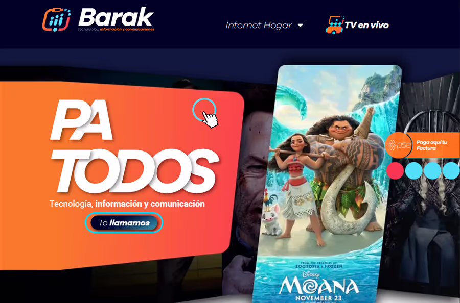 Barak Website Mockup