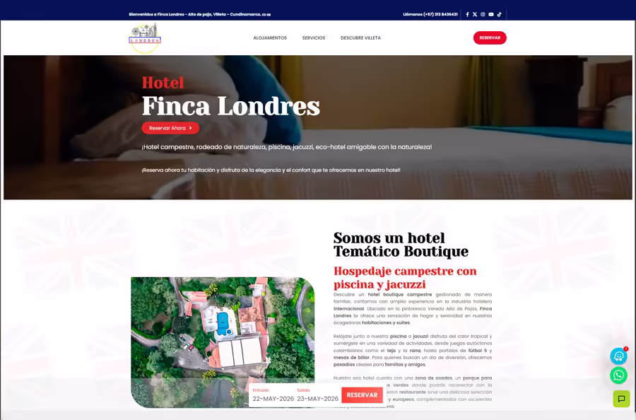 Hotel Finca Londres Website