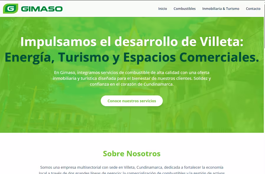 Interfaz del Portal Gimaso Sitio Web Gimaso