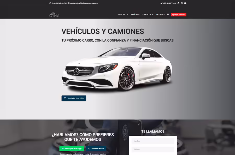 Plataforma de ventas de Vehículos y Camiones